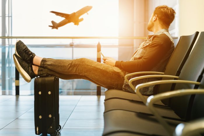 Relaxing at Airport